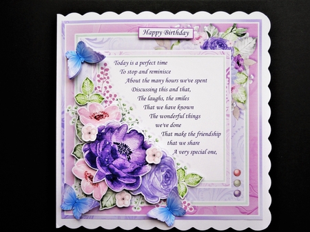 A PERFECT TIME Lilac 7.5 Decoupage & Insert Mini Kit Various Occasions by Valerie Spowart