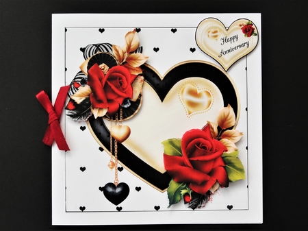 8x8 hearts and roses Valentine or Anniversary mini kit by Valerie Spowart