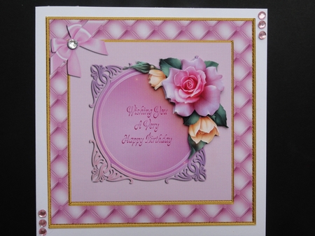 Summer Roses Birthday Card by Valerie Spowart