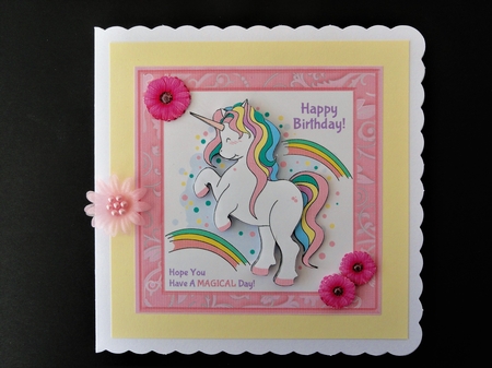 Cute Little Unicorn Birthday Topper by Valerie Spowart