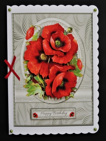 Beautiful Poppies Birthday Topper by Valerie Spowart