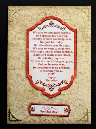 Three More Birthday Verse Toppers for Men by Valerie Spowart