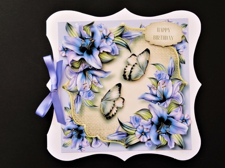 Lilies, Burlap & Butterflies by Valerie Spowart