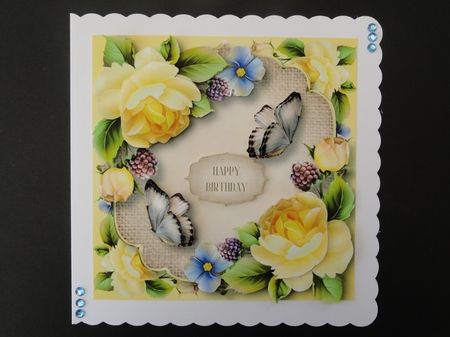 Roses, Burlap & Butterflies Bumper Kit by Valerie Spowart