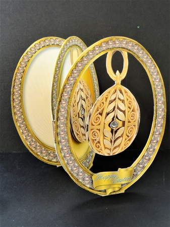 Concertina Fold Oval Card - Drop Egg by Valerie Spowart