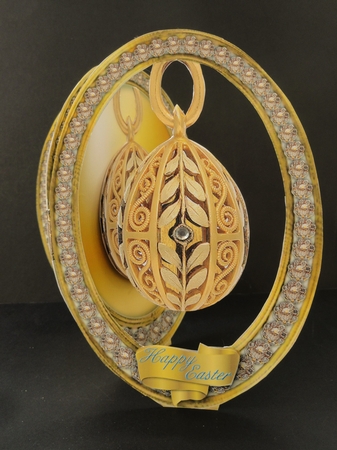 Concertina Fold Oval Card - Drop Egg by Valerie Spowart