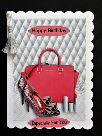 Glitter Shoes & Red Handbag by Valerie Spowart