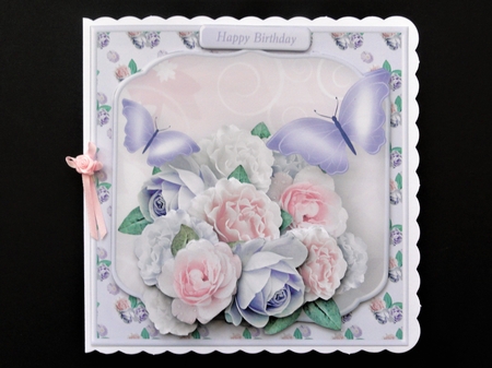 Rosy Posy Decoupage Card Mini Kit by Valerie Spowart