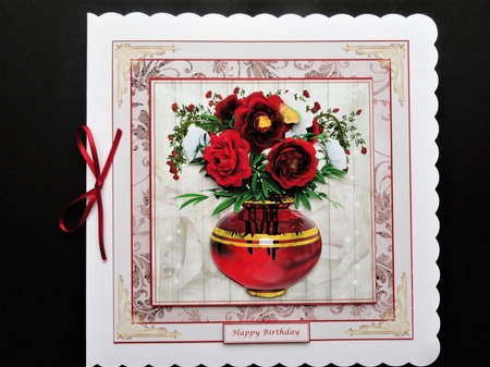 Vase of Flowers Decoupage Mini Kit by Valerie Spowart