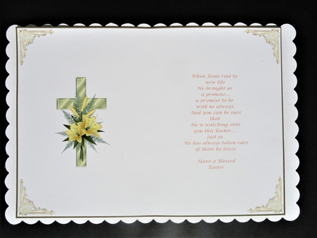 Easter Gold Cross Insert  by Valerie Spowart