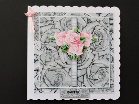 Sympathy Cross  &  Roses by Valerie Spowart
