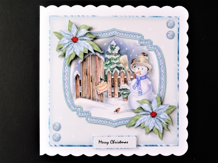  7x7  Cute Snowman  by Valerie Spowart