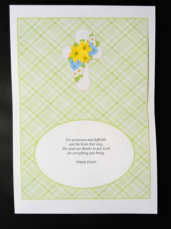 Sincere Easter Greetings Insert by Valerie Spowart
