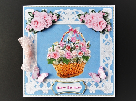 Pink Roses Basket by Valerie Spowart