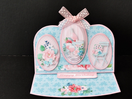 Garden Party - Triple Oval Easel Card Mini Kit by Valerie Spowart