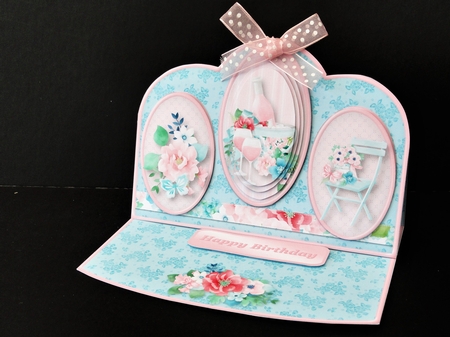 Garden Party - Triple Oval Easel Card Mini Kit by Valerie Spowart
