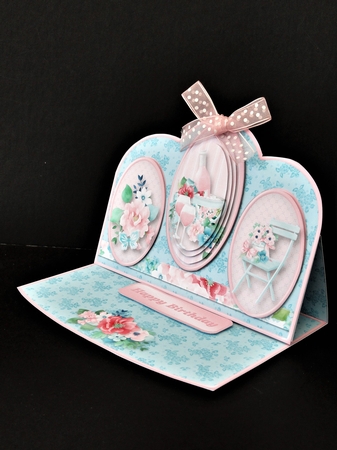 Garden Party - Triple Oval Easel Card Mini Kit by Valerie Spowart