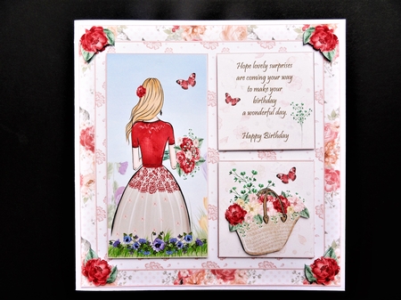Summer Special Birthday Decoupage Mini Kit  by Valerie Spowart