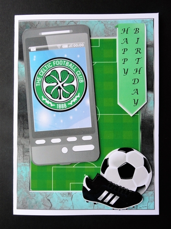 Football phone for Celtic Fan by Valerie Spowart