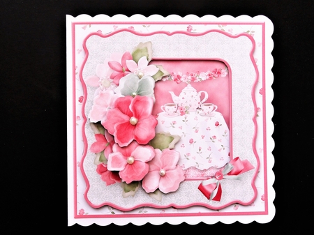 Teatime - Wavy Frame Card Mini Kit by Valerie Spowart