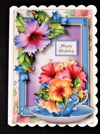 Teacup, Saucer & Flowers - Florale by Valerie Spowart