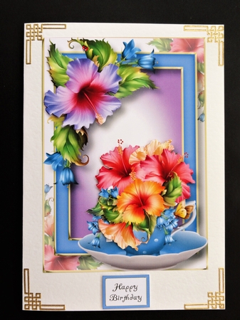 Teacup, Saucer & Flowers - Florale A5 by Valerie Spowart