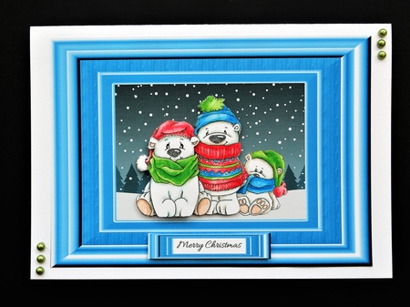 Cute Polar Bear Pals Holiday Topper by Valerie Spowart