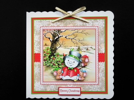 Snowman Christmas tree by Valerie Spowart