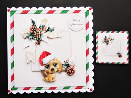 Christmas Dog 8x8 Mini Kit by Valerie Spowart