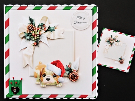 Christmas Dog 9 8x8 Mini Kit by Valerie Spowart