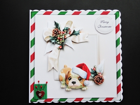 Christmas Dog 9 8x8 Mini Kit by Valerie Spowart