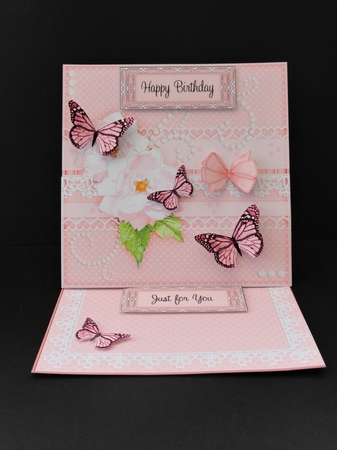 3D Easel Card Mini Kit - A Touch of Elegance - Flowers Lace, Butterflies & Pearls by Valerie Spowart