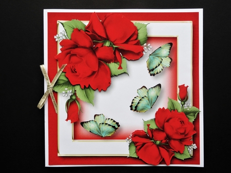 Pretty Porcelain Roses - Red by Valerie Spowart