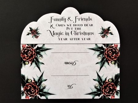 White Christmas Money Wallet, Gift Card Holder by Valerie Spowart