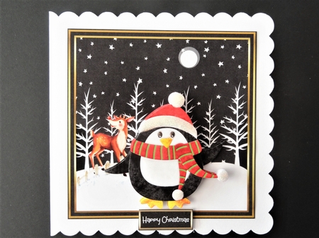 Penguin and rudolf by Valerie Spowart