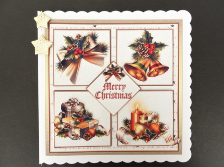 8x8 red green and gold Christmas 3 mini kit by Valerie Spowart