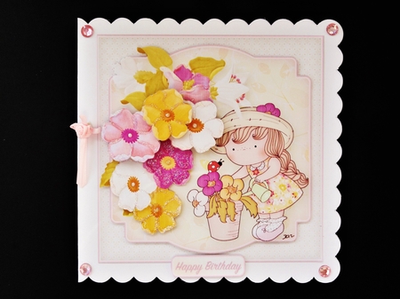 Tending the Flowers - Decoupage Card Mini Kit by Valerie Spowart