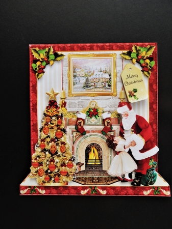 Christmas Fireplace 2 Mini Page Kit by Valerie Spowart