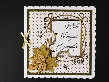 QUICK SYMPATHY CARD - MALE - LEAVES 2 by Valerie Spowart