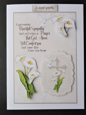 Cala lillies sympathy A5 by Valerie Spowart