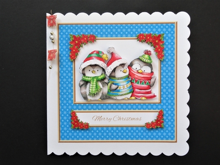 Penguin Trio Holiday Topper (White Background) by Valerie Spowart