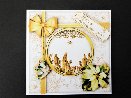 Foiled Parcel White - Nativity by Valerie Spowart