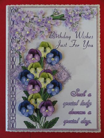 Delicate Floral Birthday Card by Valerie Spowart