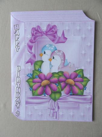 Little Birds with Flowers and Bows, Folded Book by Valerie Spowart