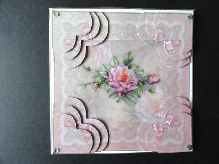 Rose Pink Heart Shaped Quadro Corner Stacker by Valerie Spowart