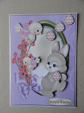 Cute Happy Easter Bunny by Valerie Spowart