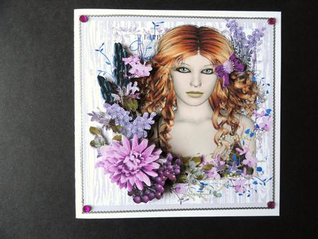 Beauty Amongst the Flowers 6x6 Step by Step by Valerie Spowart