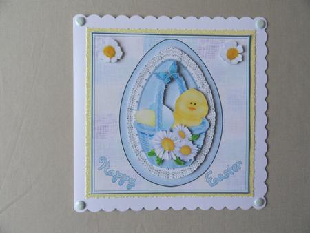 Easter Chick with Daisies by Valerie Spowart