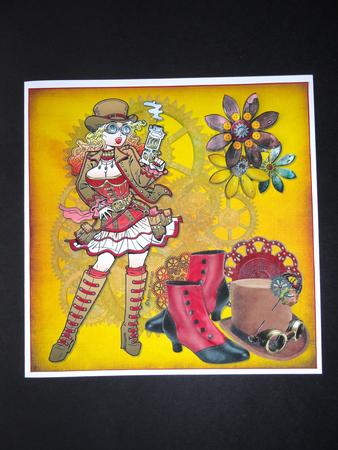 8x8 Miss Scarlett Steampunk by Valerie Spowart