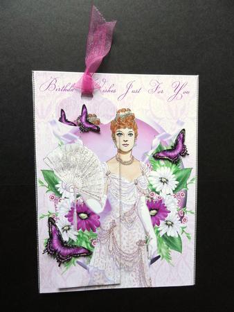 Elegant Lady Bookmark Greeting Card by Valerie Spowart